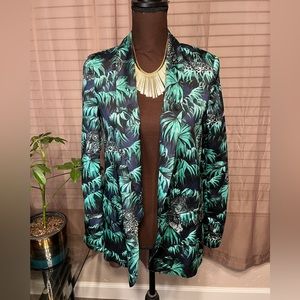 Zara Palm Tree Tiger Print Blazer